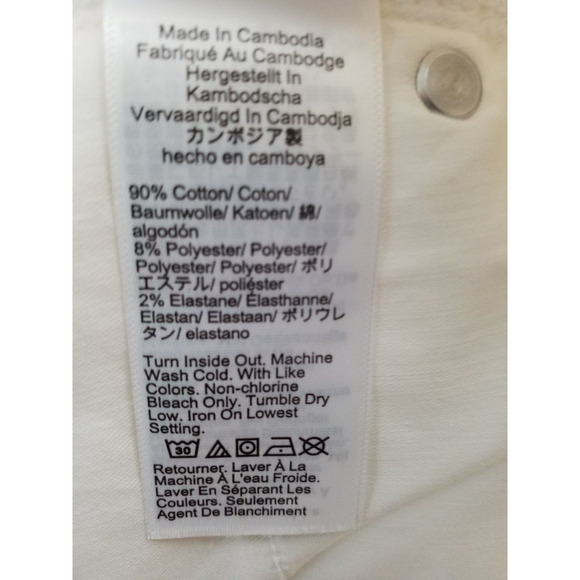 J Crew Womens T31 9" Tall Demi Boot Crop Jean White Stretch High Waist BQ302 - Picture 8 of 8